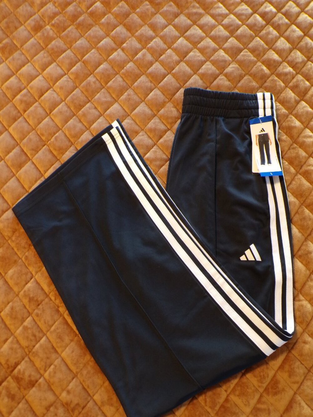 adidas NWT - 3-STRIPES Women's Tri Pant Aurink (Dark Blue) Large
